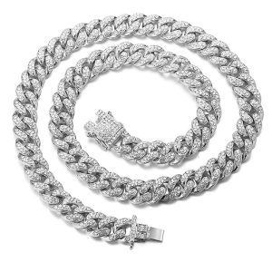 Collana catena con strass