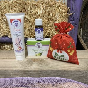 Confezione Regalo Natale Crema Mani Mela Rosa e Lavanda