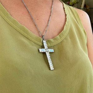 Collana Crystal con croce