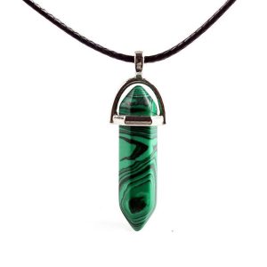 Collana pietra prisma Malachite