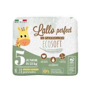 Lallo Baby Pannolini Lallo perfect Eco Soft Taglia 5 Junior (11-25 Kg) 28 pz