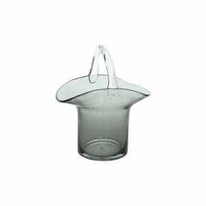 Vaso Ovale h36cm in Vetro Grigio con falda Linea Via Condotti Andrea Fontebasso GD5VB392312