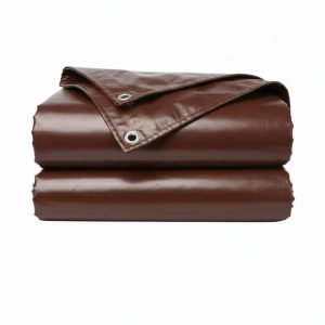 Telo Telone occhiellato in PVC marrone 600 gr  ”Premium”