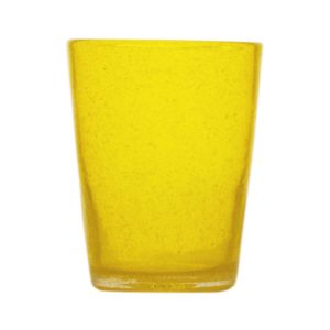 MEMENTO Bicchiere in vetro “Yellow Transparent” – ⌀ 7,80 x 10 cm