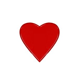HOFF INTERIEUR Piattino smaltato a Cuore rosso – 10,5 x 1 x 10,5 cm