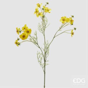 EDG Ramo artificiale “Cosmos” giallo con foglie – h 65 cm