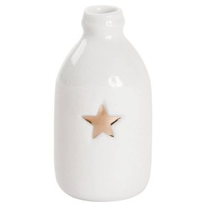 Vasetto in porcellana “Stella dorata” – h 8,5 cm